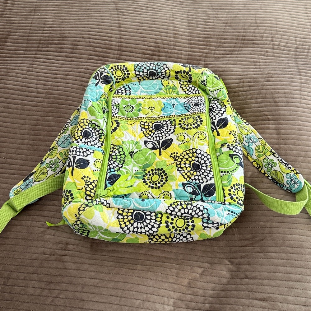 Vera Bradley Limes Up Qulited Laptop Travel Backpack - Picture 15 of 16